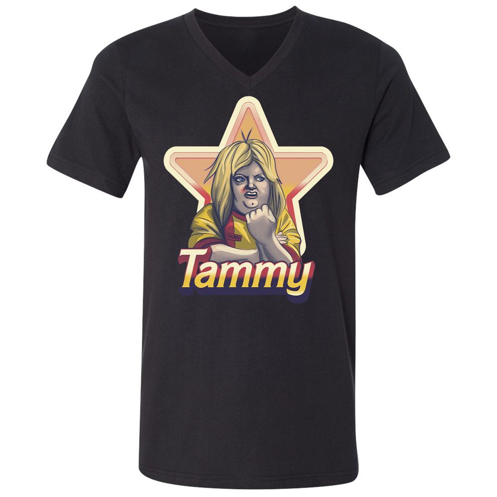Unisex V-Neck T-Shirt - Z1E6VMPG - Black - 1