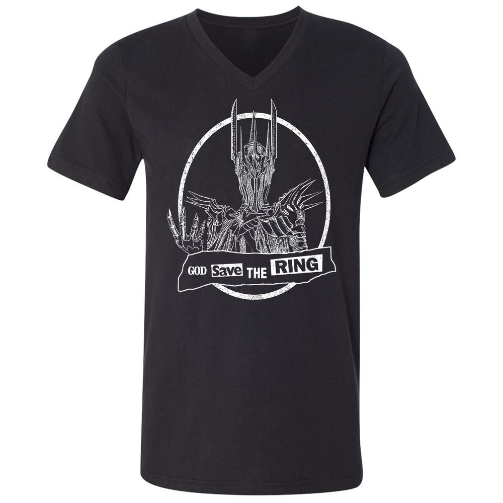 Unisex V-Neck T-Shirt - RE4YBXX4 - Black - 1