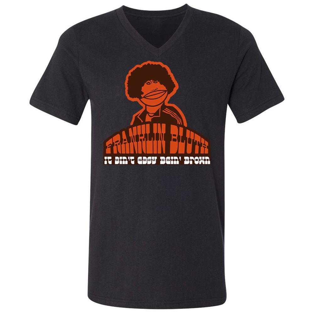 Unisex V-Neck T-Shirt - 4S9AVNBX - Black - 1