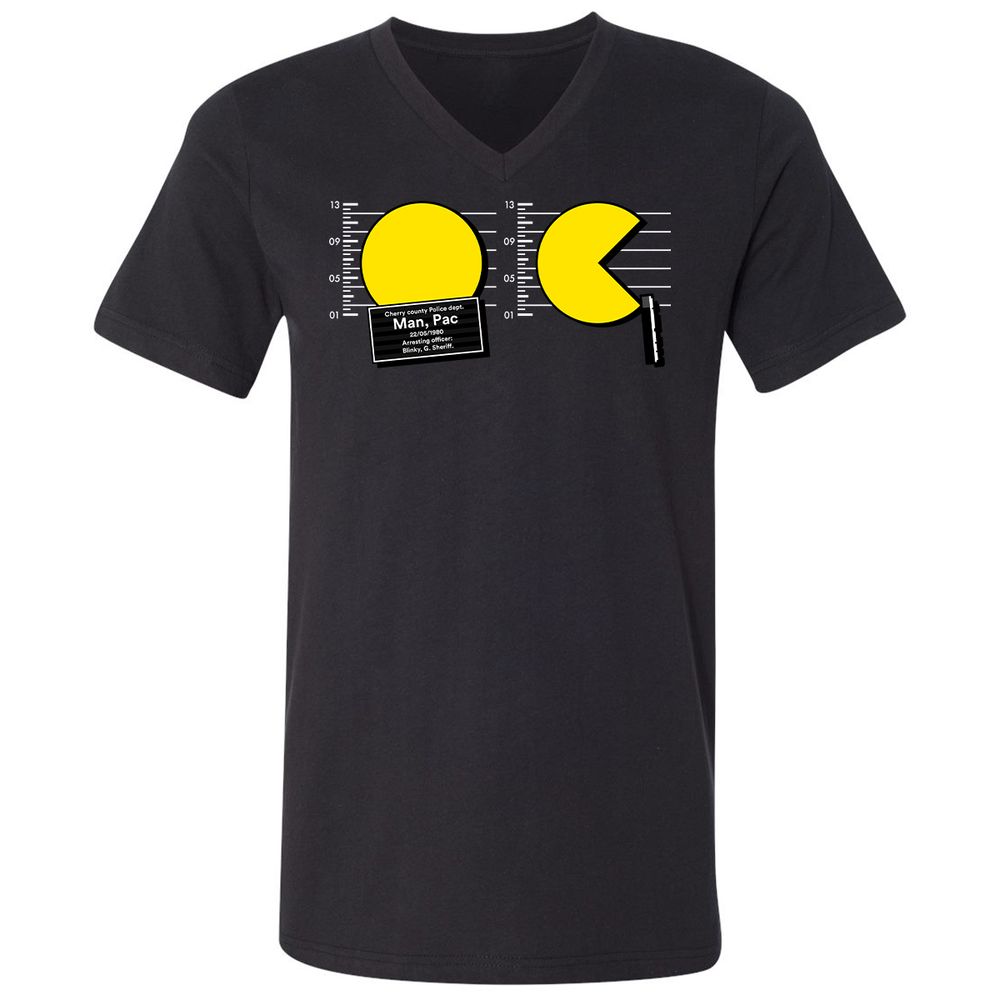 Unisex V-Neck T-Shirt - 8CE72UGG - Black - 1