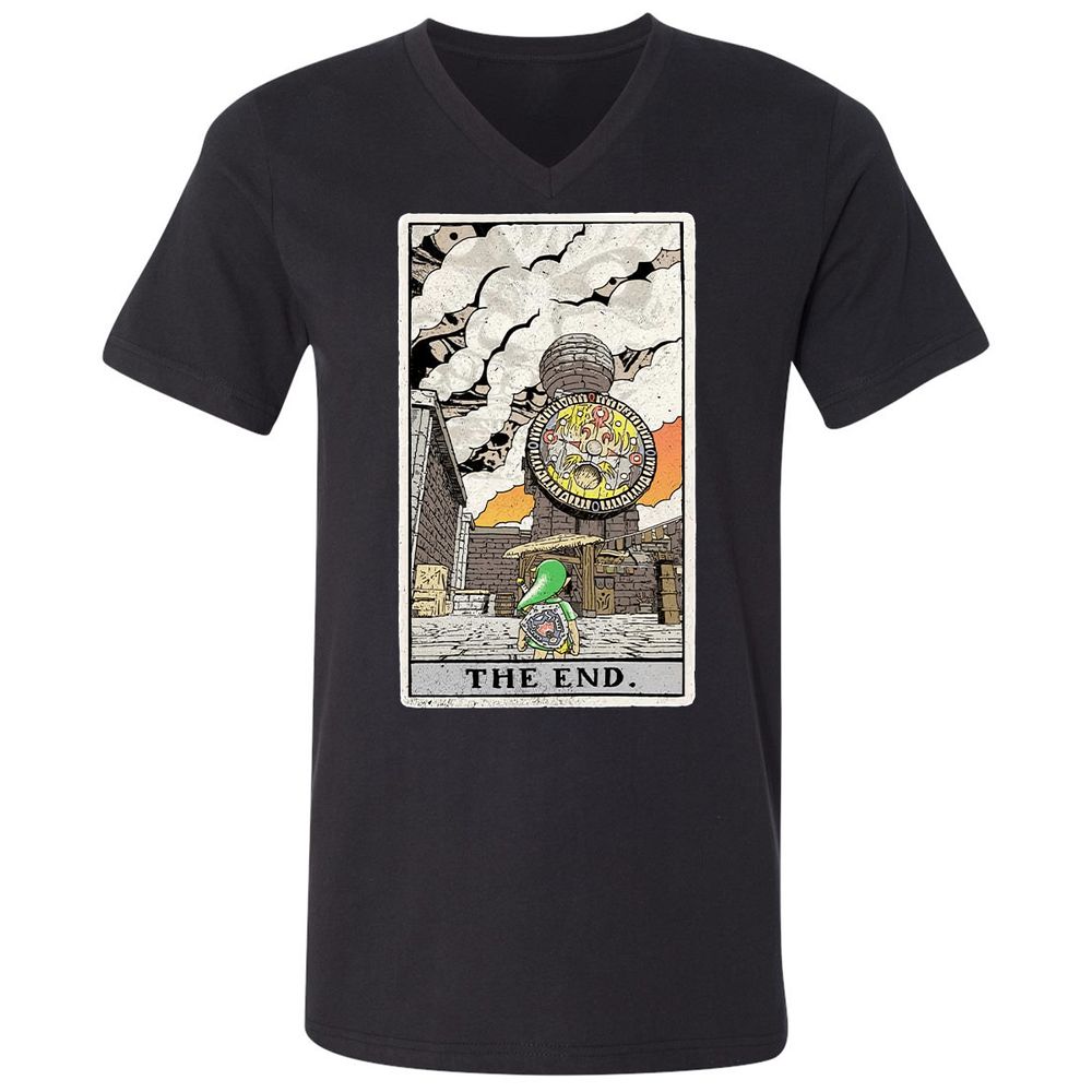 Unisex V-Neck T-Shirt - VERU62MJ - Black - 1