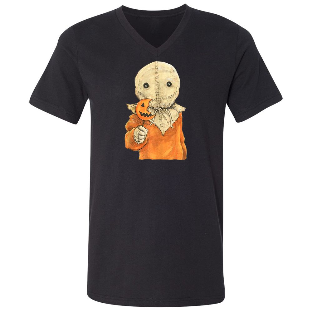 Unisex V-Neck T-Shirt - VNUSNG8E - Black - 1