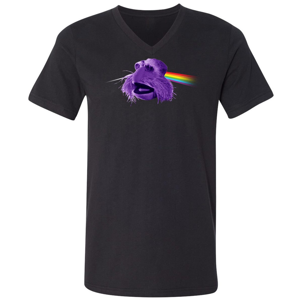 Unisex V-Neck T-Shirt - 9HXWZZUJ - Black - 1
