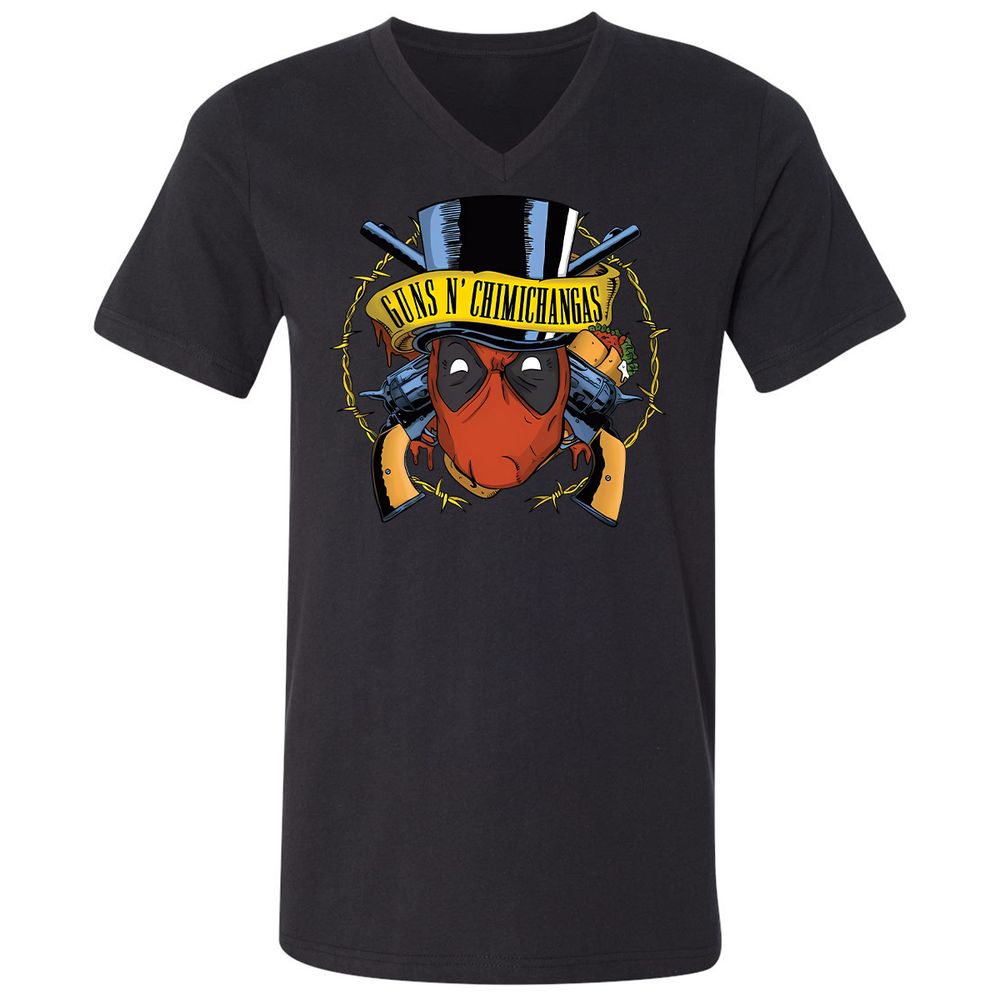 Unisex V-Neck T-Shirt - GJA7942D - Black - 1