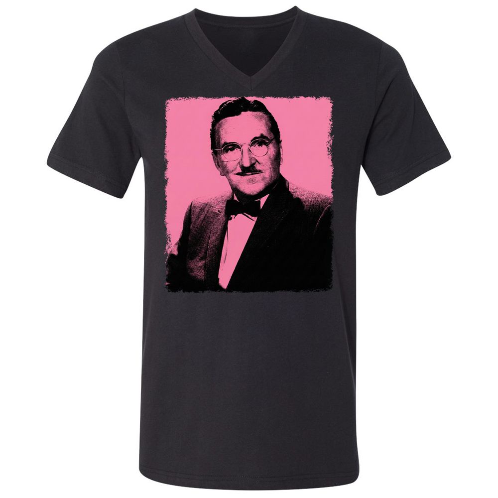 Unisex V-Neck T-Shirt - GUVVTRJ3 - Black - 1