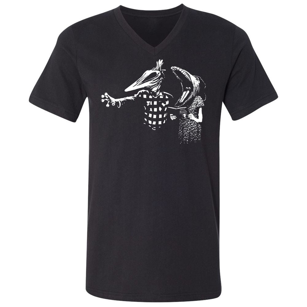 Unisex V-Neck T-Shirt - SG2VW966 - Black - 1