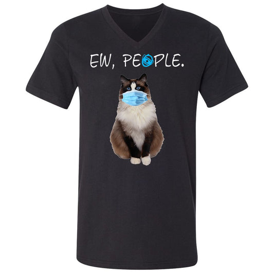 Unisex V-Neck T-Shirt - R6KT45V3 - Black - 1