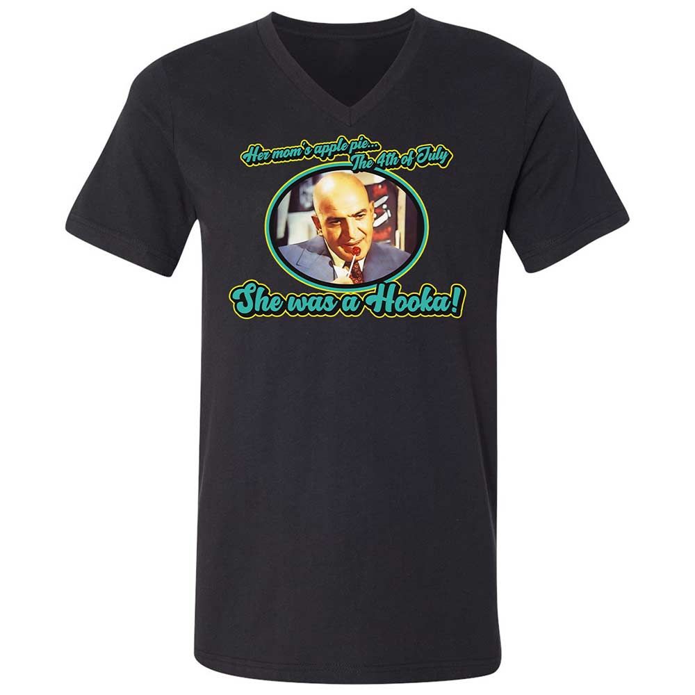 Unisex V-Neck T-Shirt - 1C95DFR7 - Black - 1