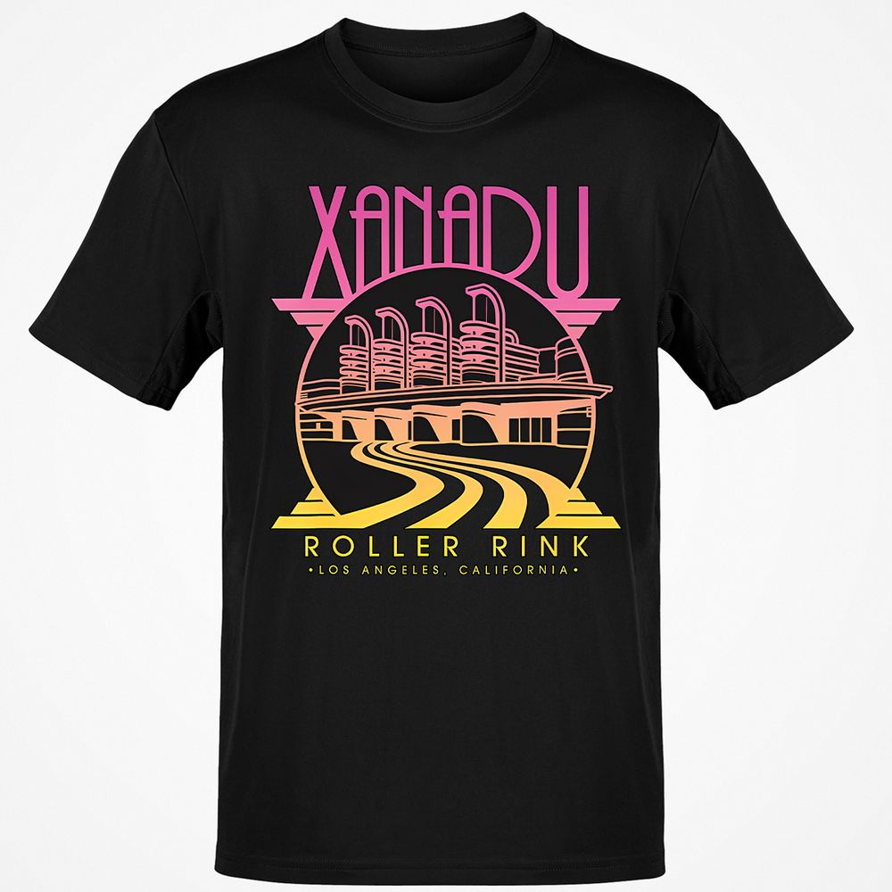Olivia Newton-John Xanadu Roller Rink Pink Yellow Fade - Black - 1