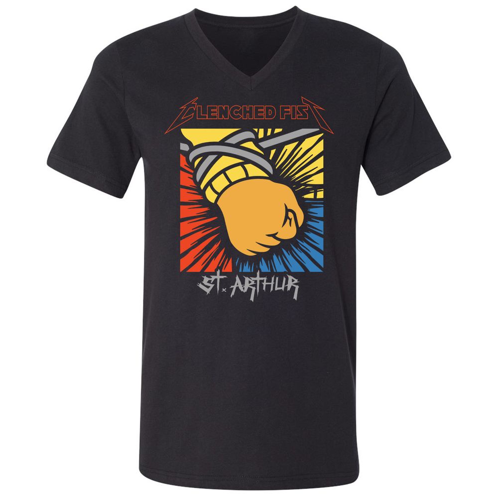 Unisex V-Neck T-Shirt - 697Y12L8 - Black - 1