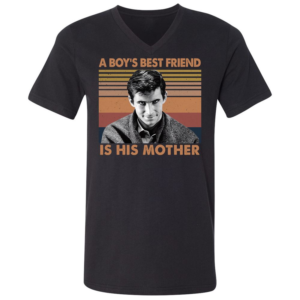 Unisex V-Neck T-Shirt - YYVBJWYT - Black - 1