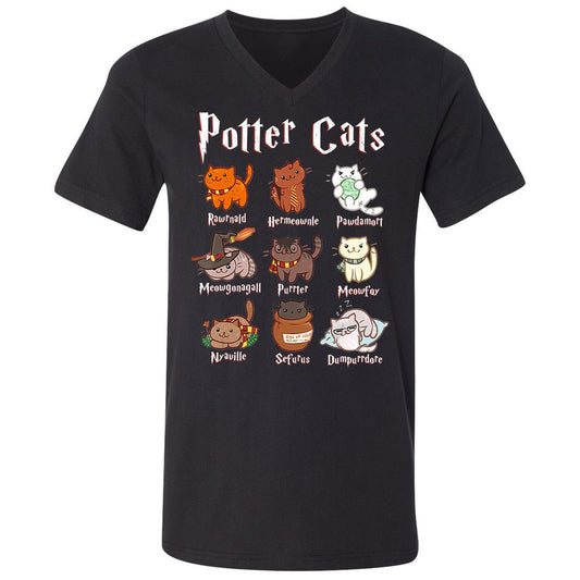 Unisex V-Neck T-Shirt - X7KL3T1V - Black - 1