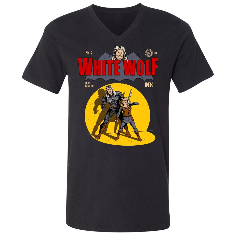 Unisex V-Neck T-Shirt - F1UYR8VV - Black - 1