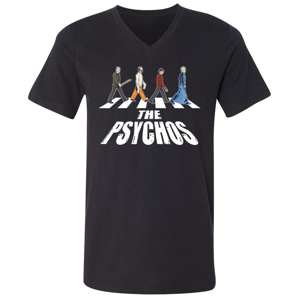 Unisex V-Neck T-Shirt - LGDAVV2B - Black - 1