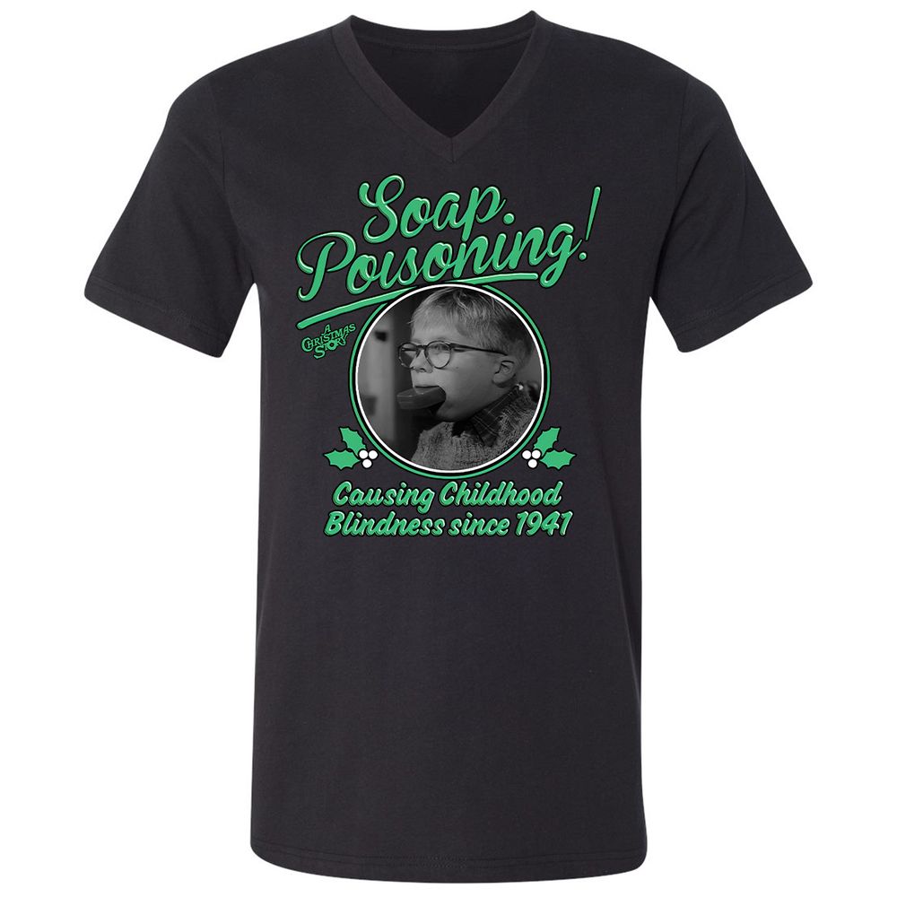 Unisex V-Neck T-Shirt - WUDW6L2W - Black - 1