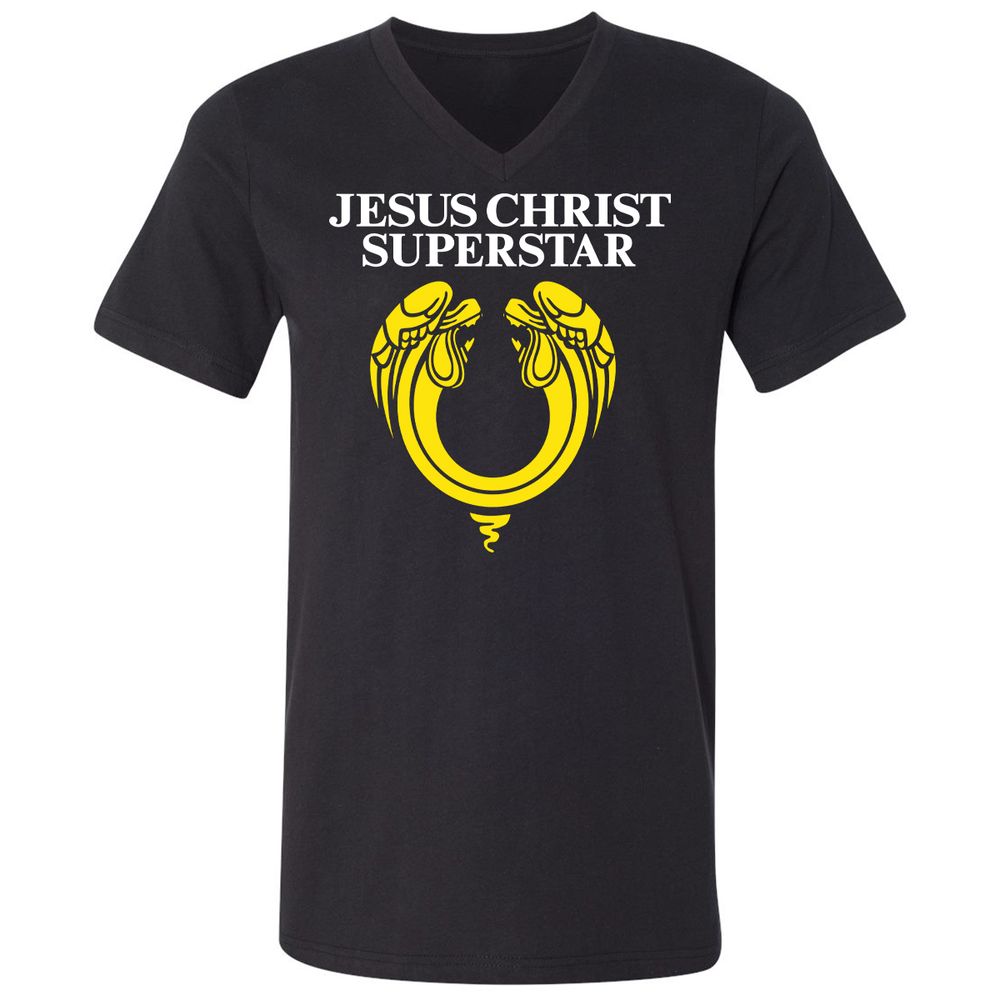 Unisex V-Neck T-Shirt - N18TJK59 - Black - 1