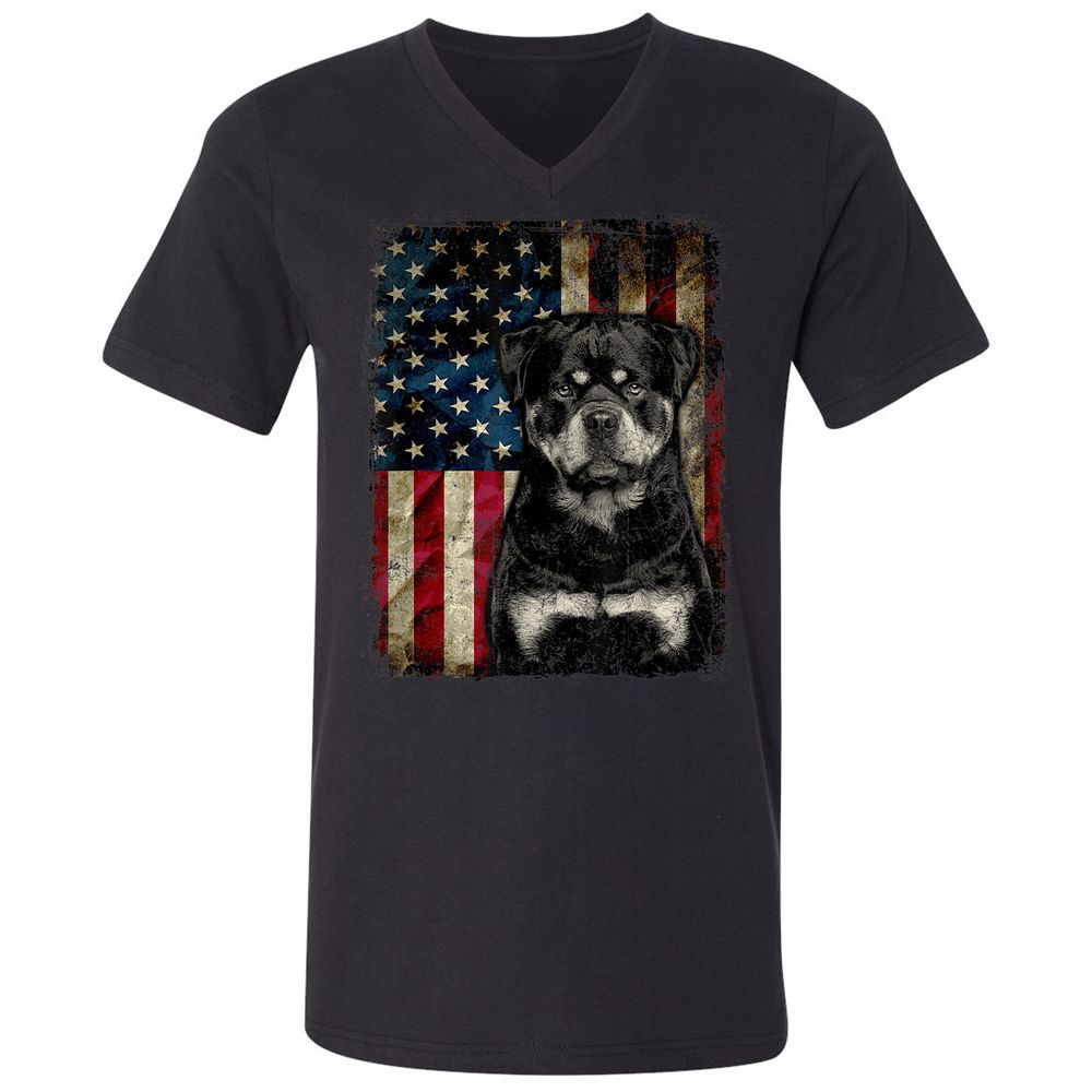 Unisex V-Neck T-Shirt - AXD486L6 - Black - 1