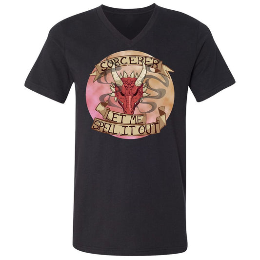 Unisex V-Neck T-Shirt - 4BV1KCW1 - Black - 1