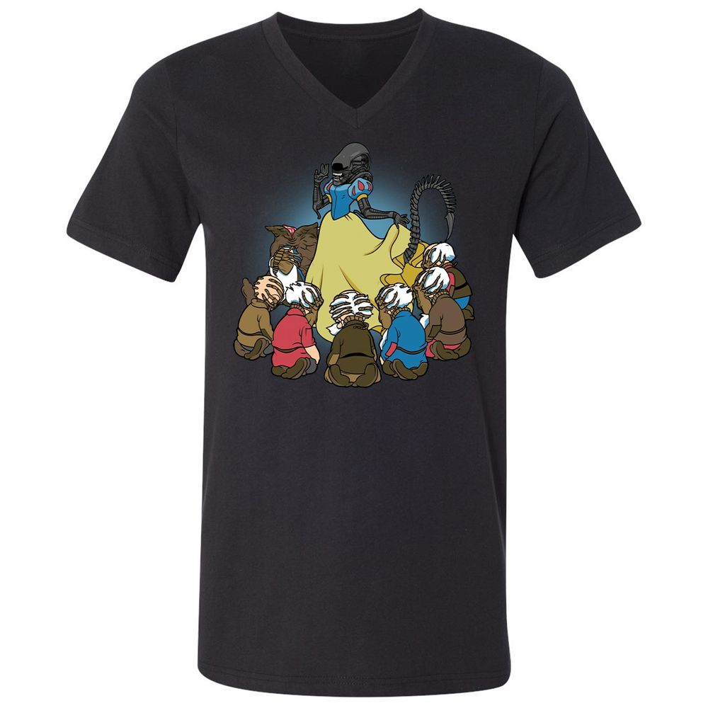 Unisex V-Neck T-Shirt - CFNFC2KX - Black - 1