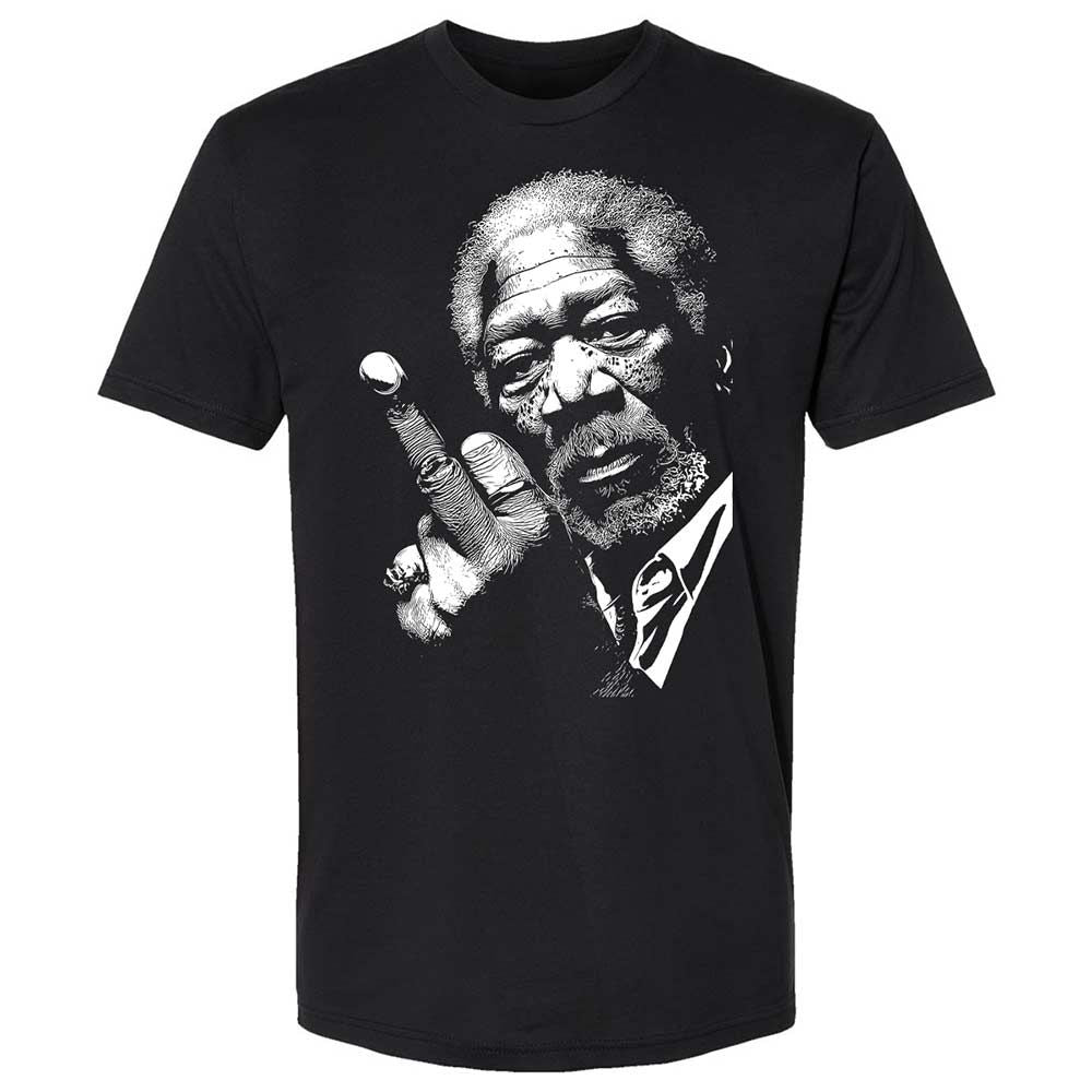 Morgan Freeman middle finger - Black - 1