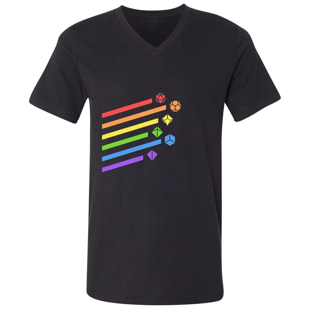 Unisex V-Neck T-Shirt - 3FU8XR7Z - Black - 1