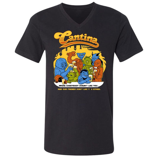 Unisex V-Neck T-Shirt - 1UCVQ2JX - Black - 1