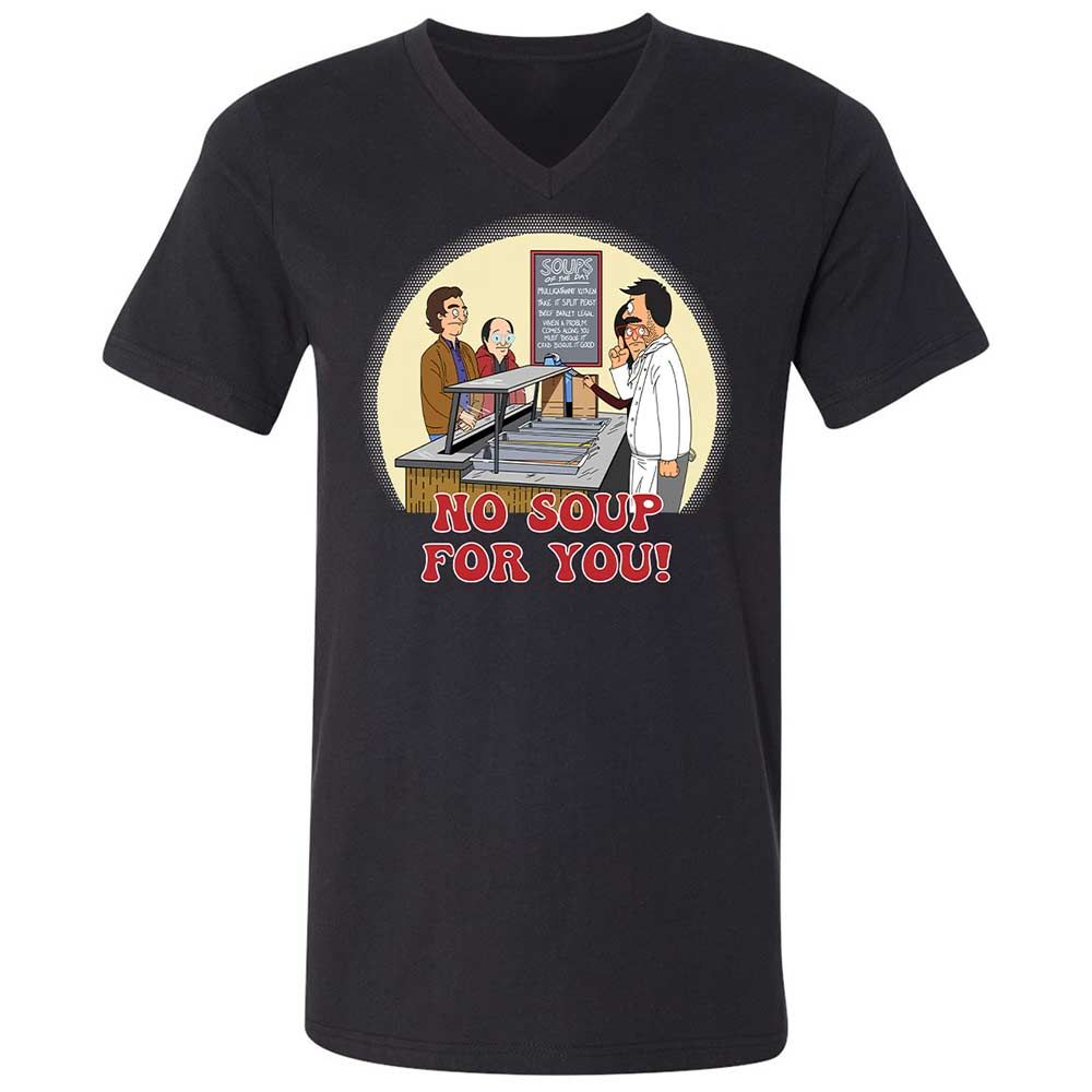 Unisex V-Neck T-Shirt - AUPJY7WC - Black - 1