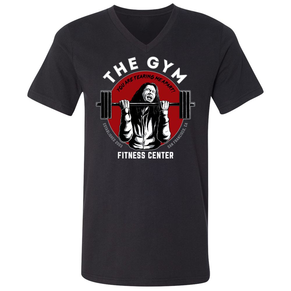 Unisex V-Neck T-Shirt - PWBKRNHX - Black - 1