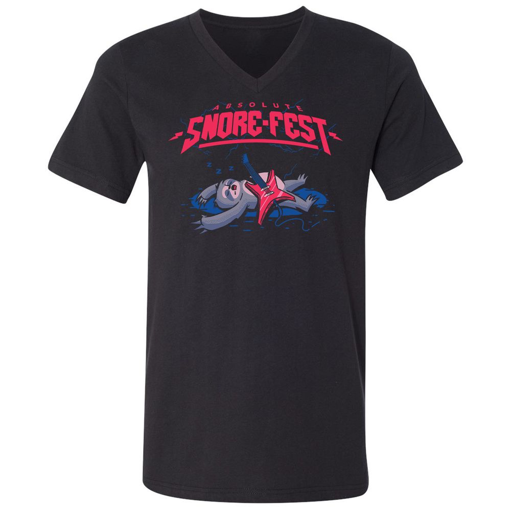 Unisex V-Neck T-Shirt - 39ZD43HF - Black - 1