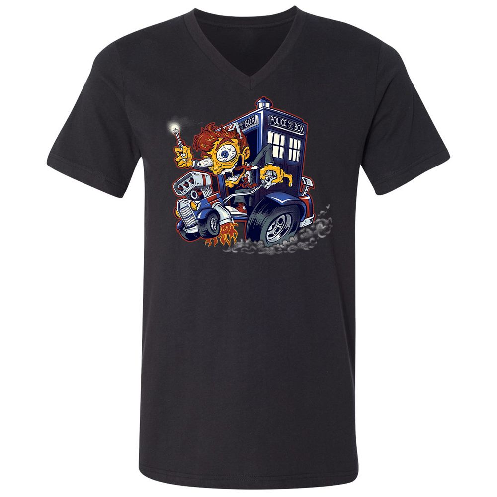 Unisex V-Neck T-Shirt - GPH5B3H6 - Black - 1