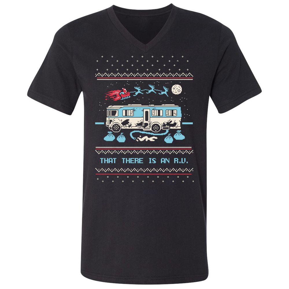 Unisex V-Neck T-Shirt - SPTGRENJ - Black - 1