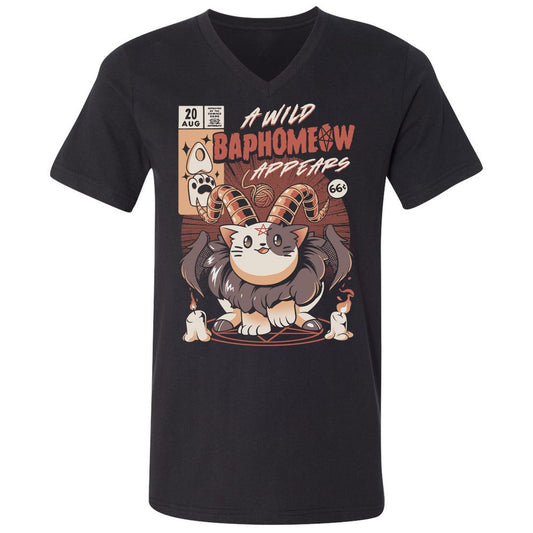 Unisex V-Neck T-Shirt - EWYJYKH8 - Black - 1