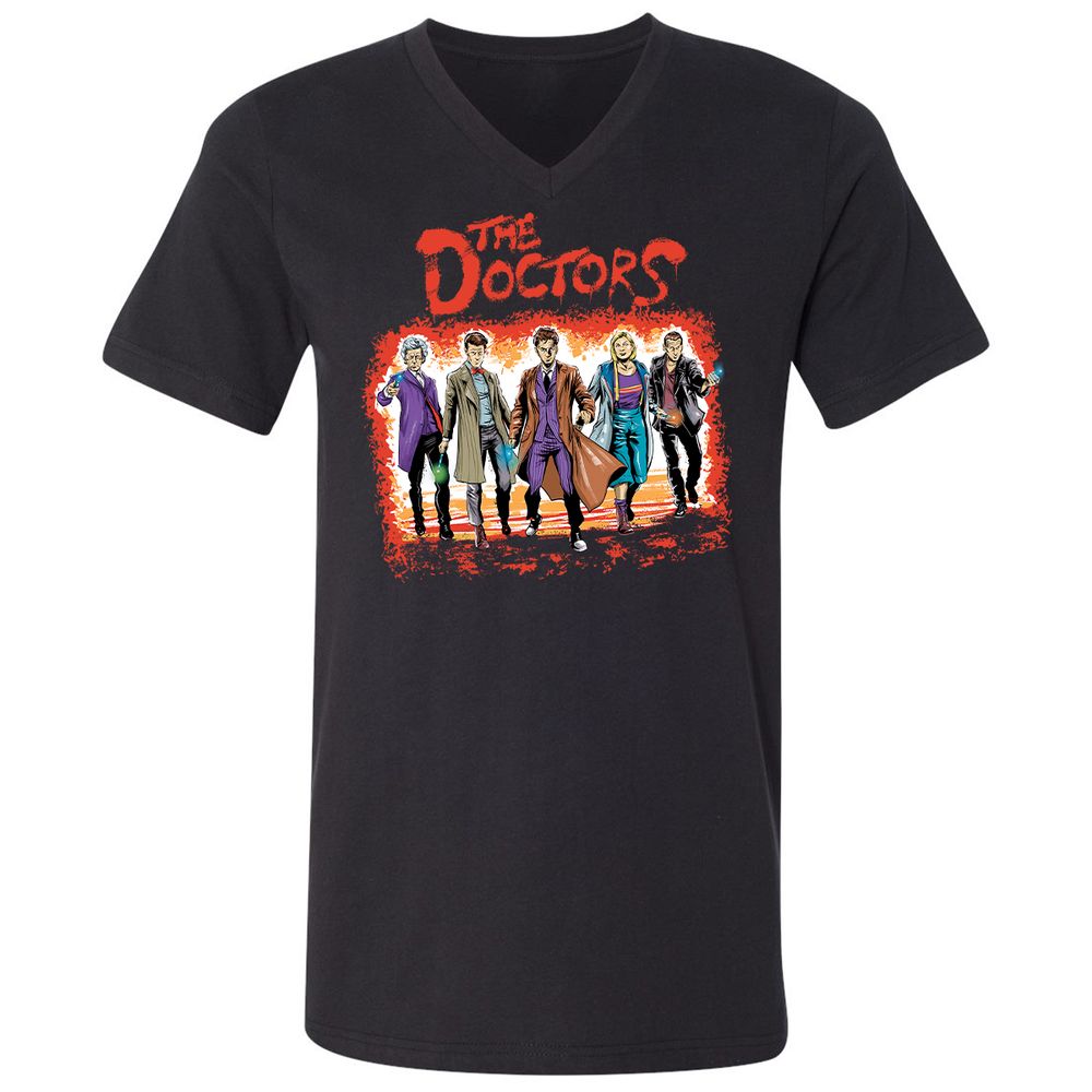 Unisex V-Neck T-Shirt - GRRQ6M1N - Black - 1