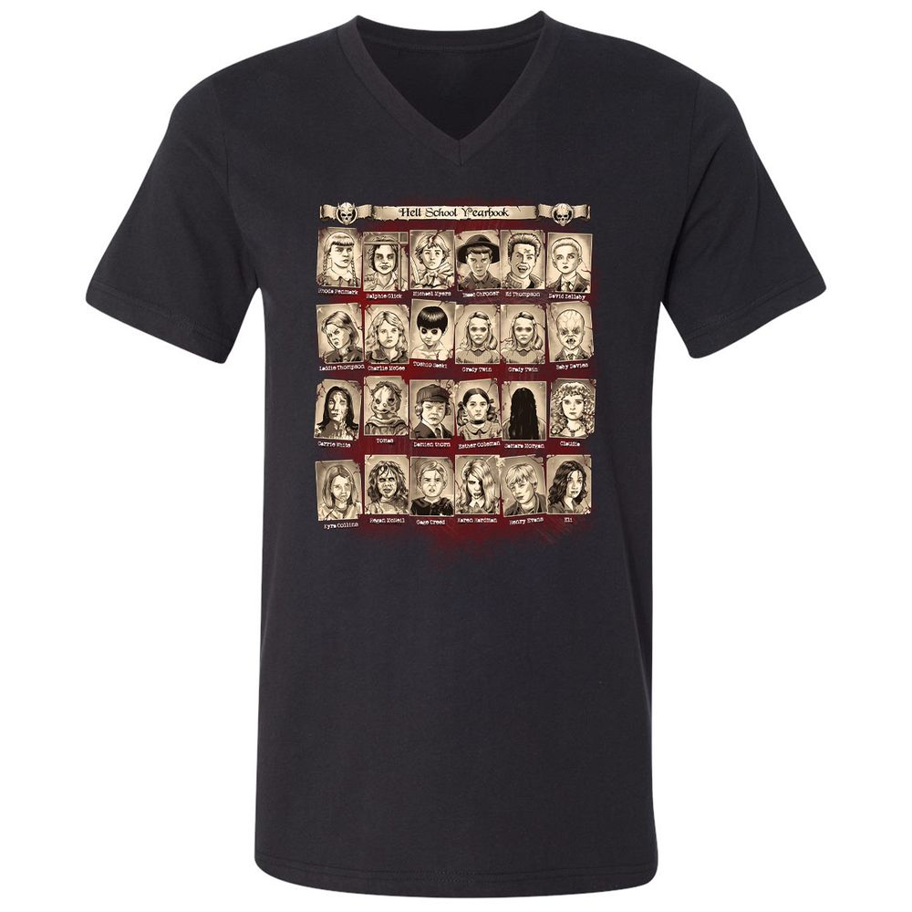 Unisex V-Neck T-Shirt - GMA6QG6P - Black - 1