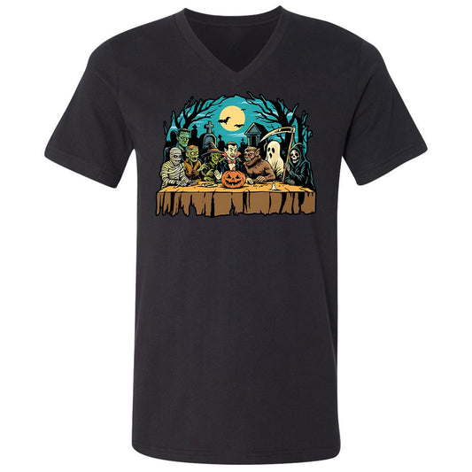 Unisex V-Neck T-Shirt - 8VW543R3 - Black - 1