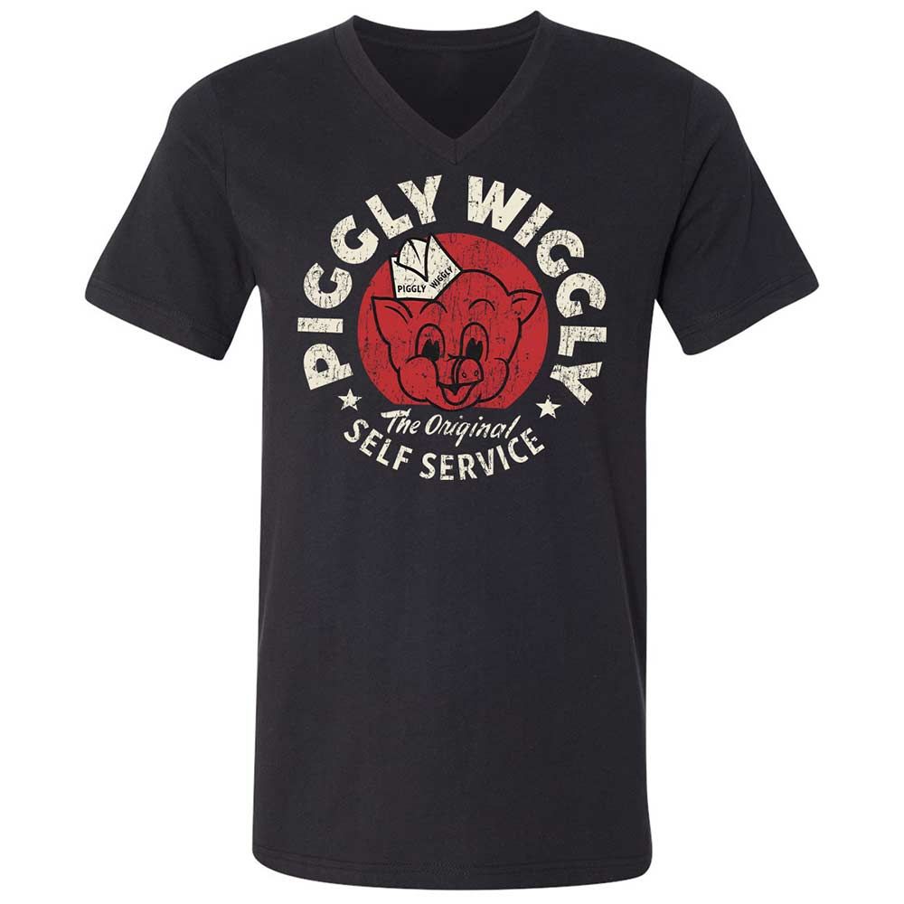 Unisex V-Neck T-Shirt - 3VZJF3VL - Black - 1