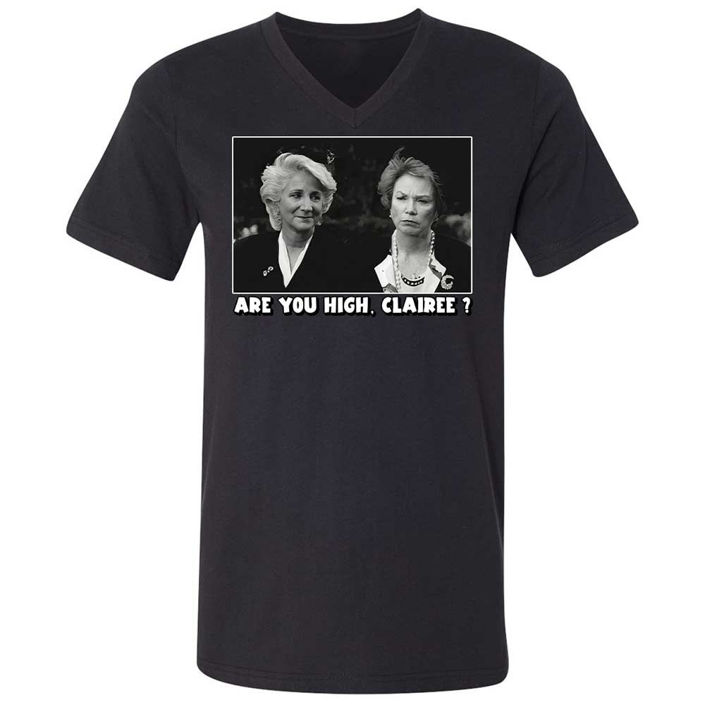 Unisex V-Neck T-Shirt - 3WRQ547M - Black - 1