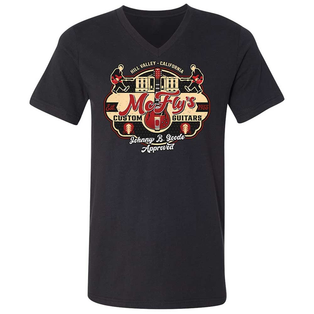 Unisex V-Neck T-Shirt - FNUBWPXR - Black - 1