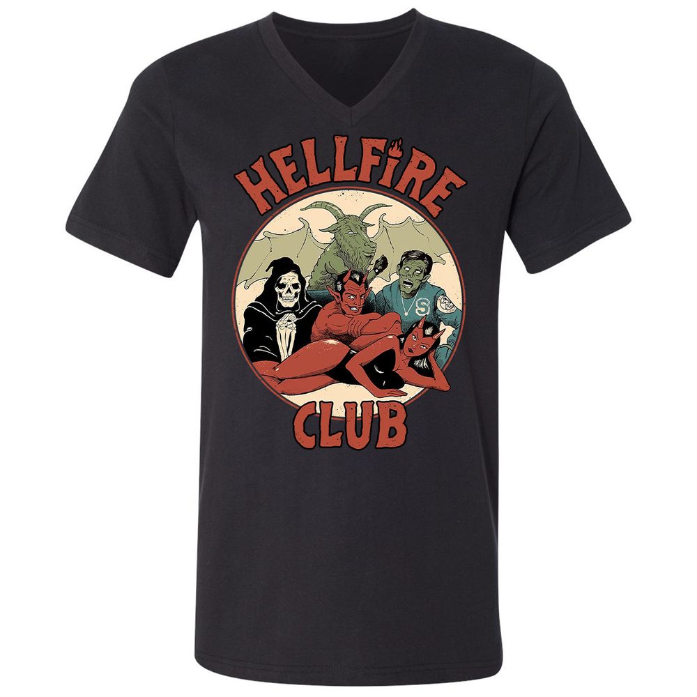 Unisex V-Neck T-Shirt - WQ2ADANK - Black - 1