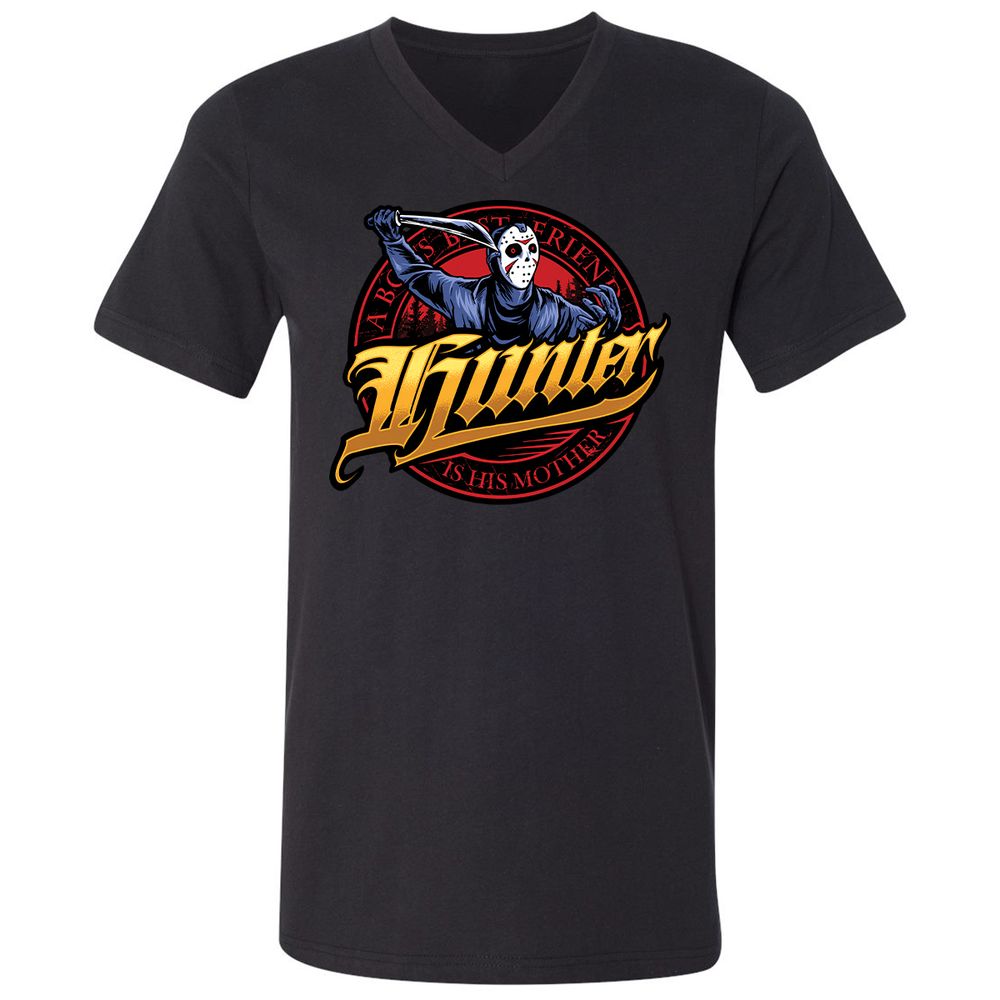 Unisex V-Neck T-Shirt - VP31ZNWY - Black - 1