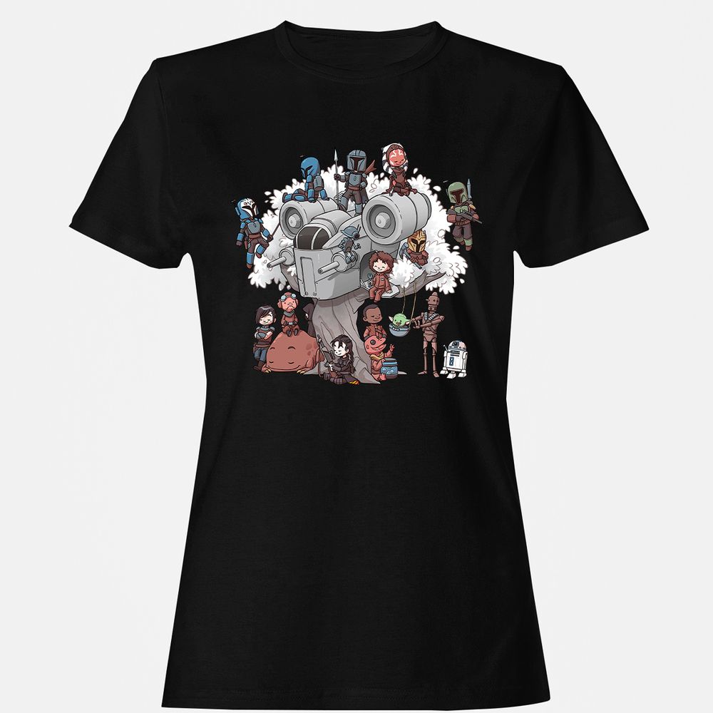 Women's T-Shirt - EXTLK7RN - Black - 1