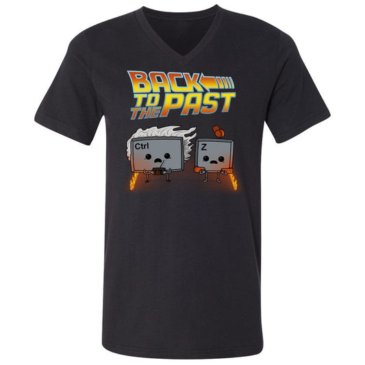 Unisex V-Neck T-Shirt - 8Y6F1LN1 - Black - 1