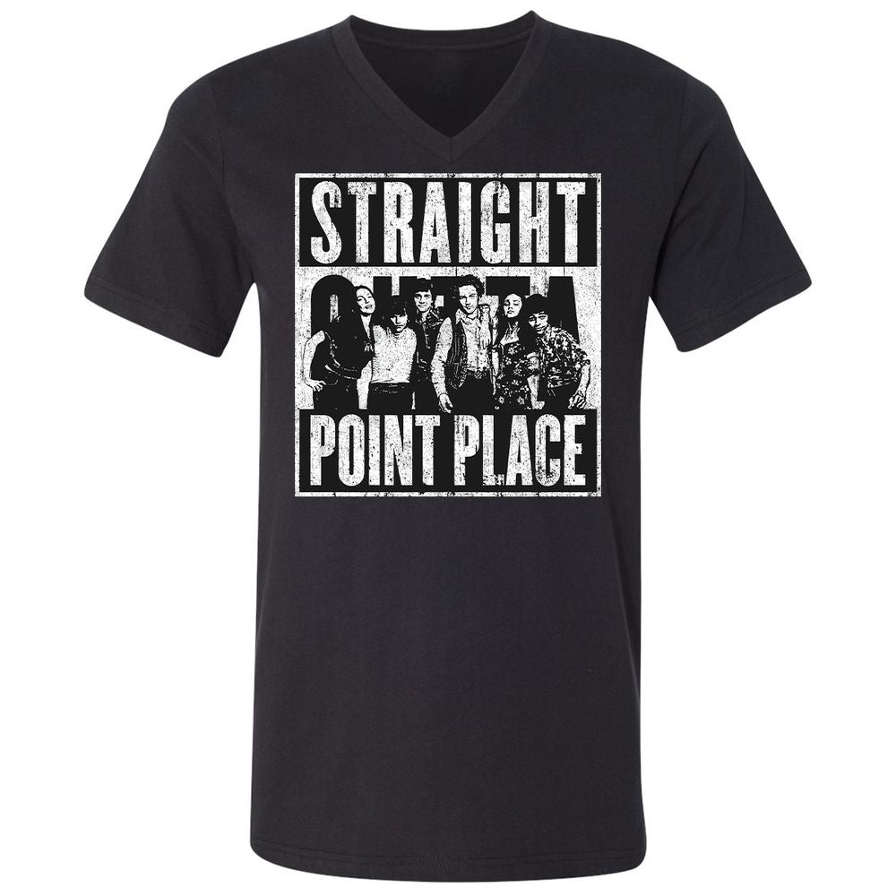 Unisex V-Neck T-Shirt - 49ZE5VGG - Black - 1