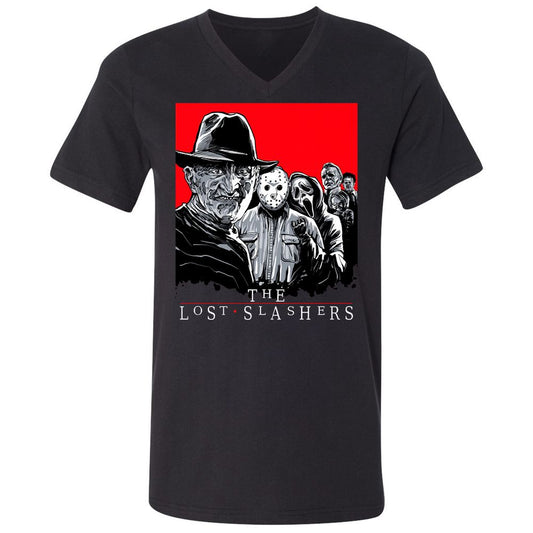 Unisex V-Neck T-Shirt - S7BNWG98 - Black - 1