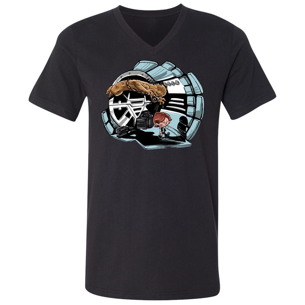 Unisex V-Neck T-Shirt - LMX1D951 - Black - 1