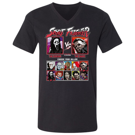 Unisex V-Neck T-Shirt - 4697MWH3 - Black - 1