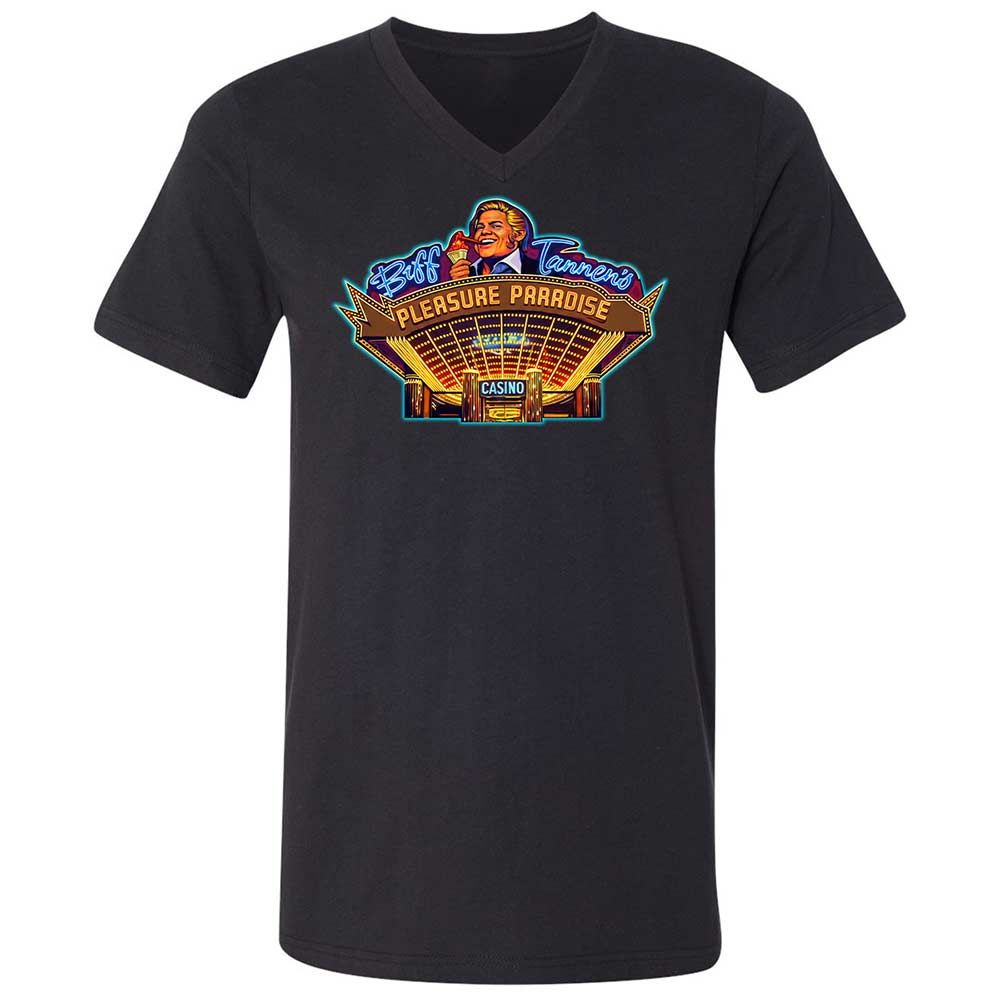 Unisex V-Neck T-Shirt - 4ABQP2TD - Black - 1