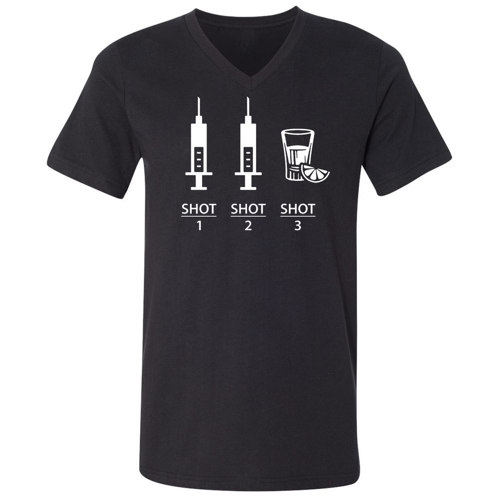 Unisex V-Neck T-Shirt - XXT8JSPJ - Black - 1