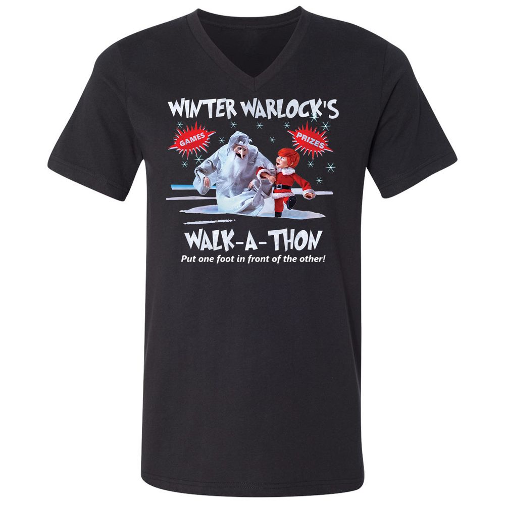 Unisex V-Neck T-Shirt - H9KP1WN9 - Black - 1