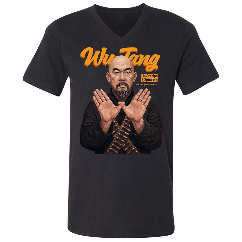 Unisex V-Neck T-Shirt - LG7RNTAL - Black - 1